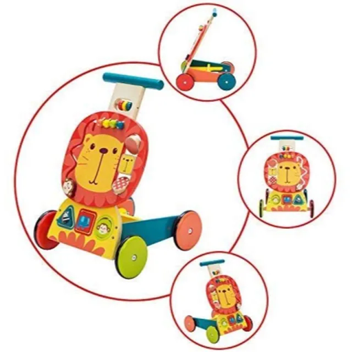 LABEBE andador de madera LEÓN 34 x 30,5 x 44,5 cm 1-3 años