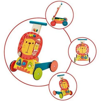 LABEBE andador de madera LEÓN 34 x 30,5 x 44,5 cm 1-3 años