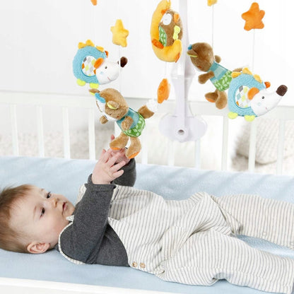 FEHN Śpiący Las KARUZELA do łóżeczka, kolorowa karuzela z leśnymi zawieszkami dla niemowląt 0-5 m