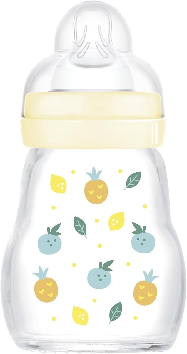 MAM Feel Good steklenička iz stekla 170 ml, 0 m+, cucelj 1
