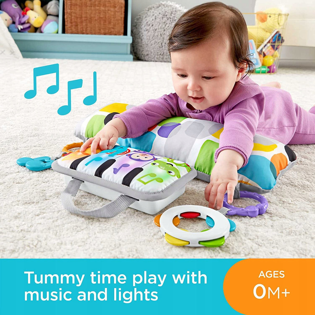 FISHER-PRICE vankúš na hranie na brušku PIANO