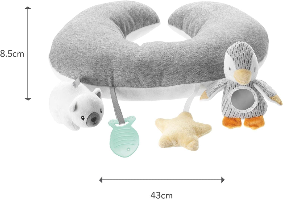Cojín de barriga NUBY con juguetes para bebés