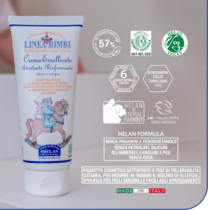 HELÁN Linea Bimbi crema hidratante y protectora para cuerpo y cara del bebé 100 ml