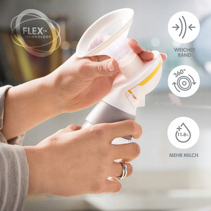MEDELA Swing Maxi podwójny laktator 2-fazowy z technologią Flex, miękkim brzegiem i większą wydajnością