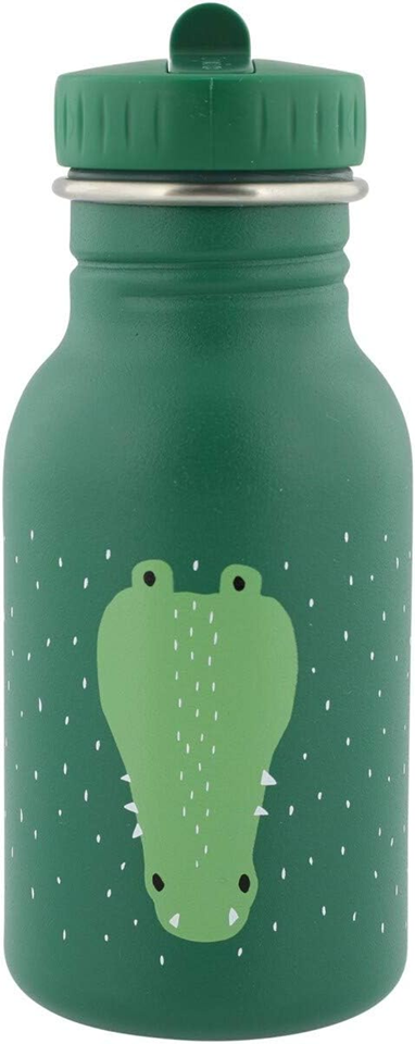 TRIXIE Mr. Crocodile botella de acero inoxidable 350 ml con boquilla plegable