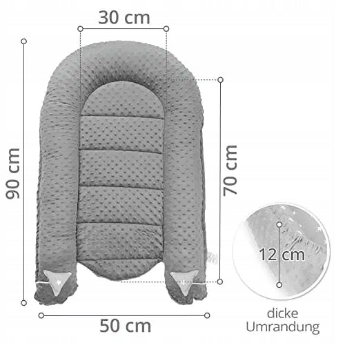 TOTSY BABY otroško gnezdece 90 x 50 minky