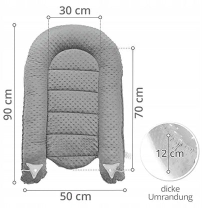 TOTSY BABY otroško gnezdece 90 x 50 minky