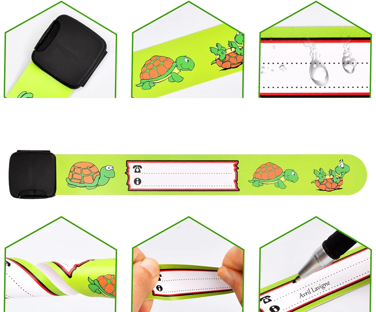Pulseras SOS impermeables para niños 8 unidades