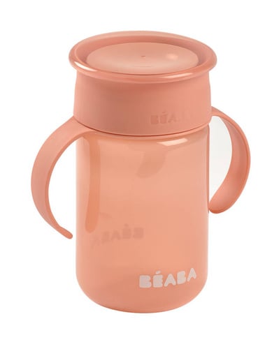 Copo de treino 360° Béaba pink 340 ml 12m+