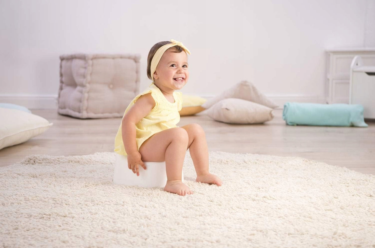 ROTHO Bella Bambina nocnik 6 m+ dla dziecka, wygodny i stabilny nocnik z osłoną przed rozpryskami