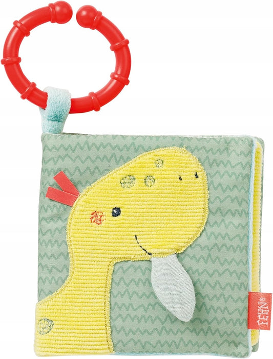 FEHN Happy Dino livro sensorial PENDENTE 11 x 11 cm
