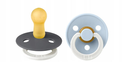 BIBS COLOUR GLOW dude 2pack iz kavčuka 0-6 msc