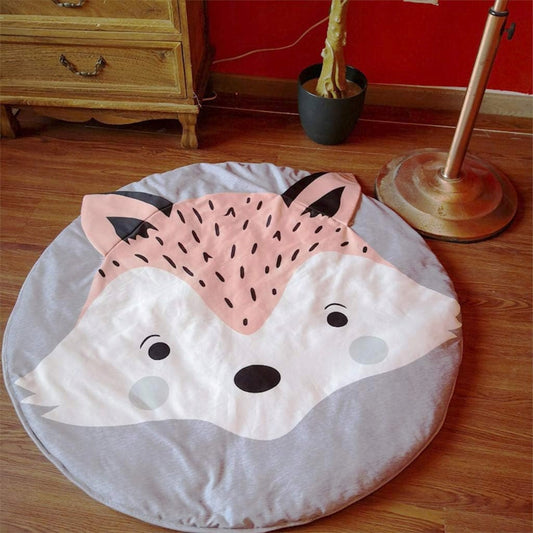 OLDPAPA mata do zabawy LISEK 90x90 miękka mata dla niemowląt 0 m+, wzór lisek, 90x90 cm