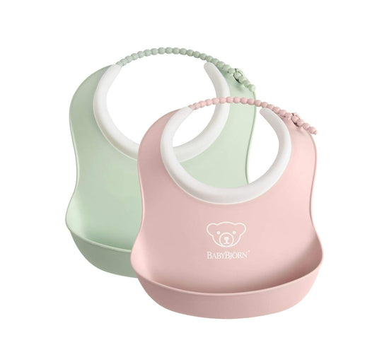 BABYBJORN silikonski slinček z žepkom x2 SMALL