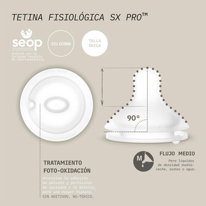 SUAVINEX SELECTION steklenička z asimetričnim cucljem SX PRO 240ml 3m+