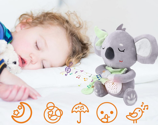 RONIPIC плюшена играчка с проектор на звезди и 14 звука КОАЛА 25 cm