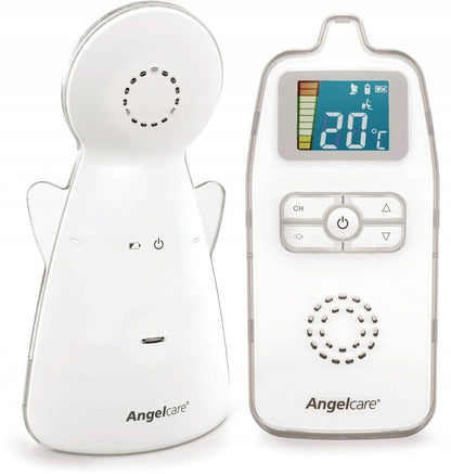ANGELCARE AC423-D analogowa NIANIA ELEKTRONICZNA, biały zestaw z wyświetlaczem temperatury i czujnikiem hałasu