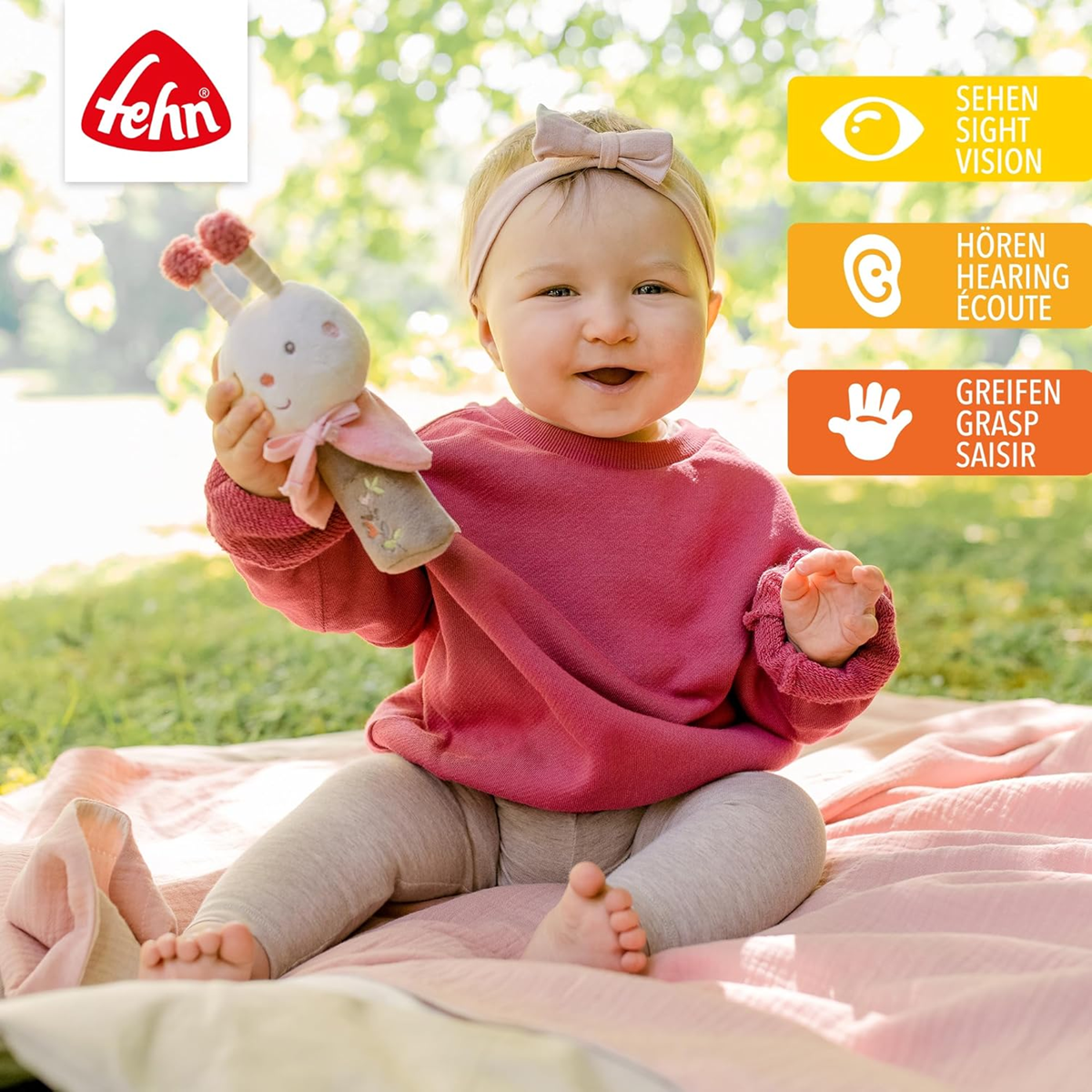 FEHN Garden Dreams juguete de peluche con silbato 19 cm ABEJA
