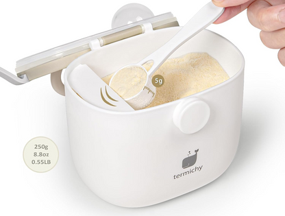 TERMICHY recipiente para leche de fórmula 500 ml 250 g + cuchara medidora