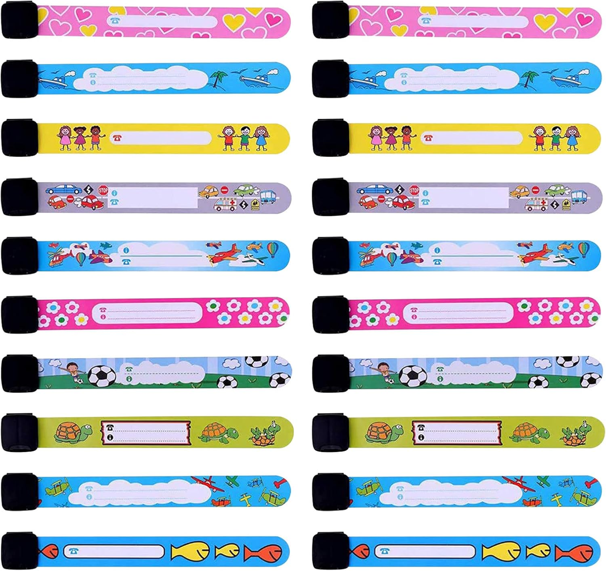 Pulseras SOS impermeables para niños 20 unidades