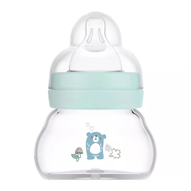 MAM Feel Good стъклена бутилка 90 ml 0 м+ биберон 1