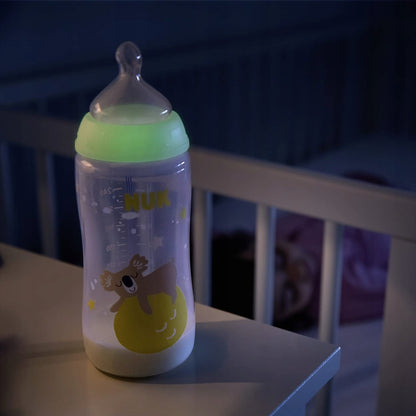 NUK NIGHT komplet stekleničk 2x 300 ml NADZOR TEMPERATURE