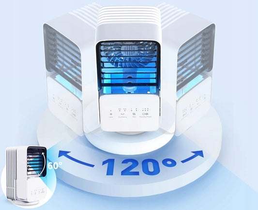 OMISOON Air Cooler mini climatizzatore 700 ml con pannello touch e luce