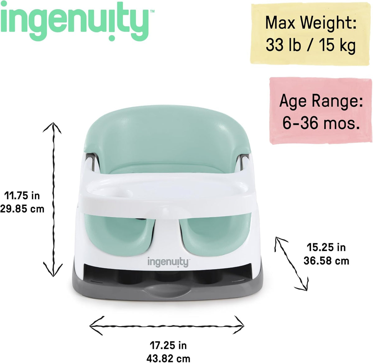 INGENUITY καρεκλάκι φαγητού ταξιδιού 2σε1