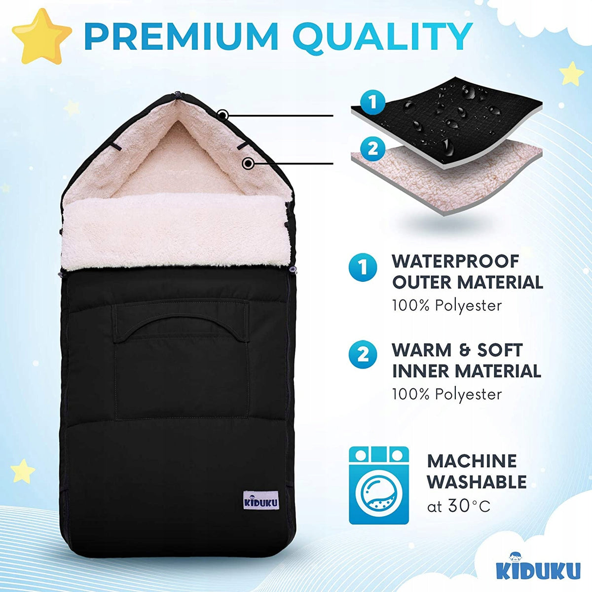 AMO NENES Universalschlafsack für Kinderwagen