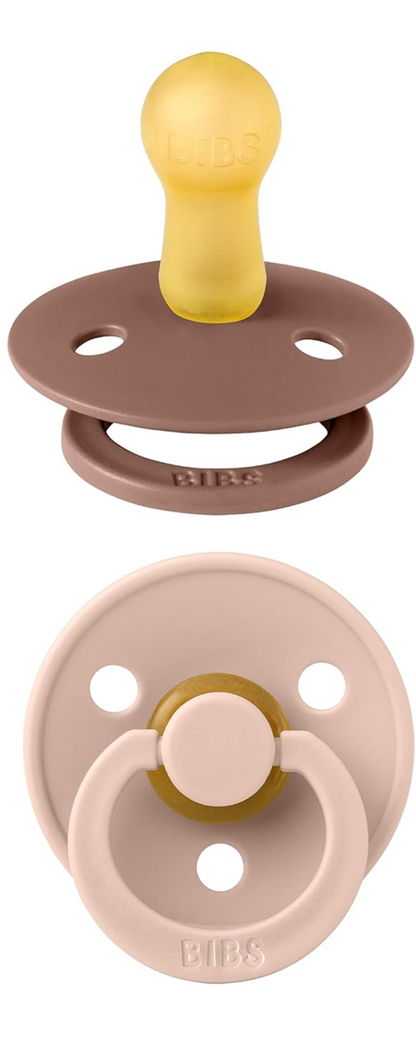 BIBS COLOUR duda za pomirjanje 2pack iz kavčuka 0-6 mesecev