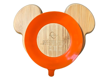 MeloBabyKids cuenco de bambú con ventosa RATÓN 18 x 24 cm para niños