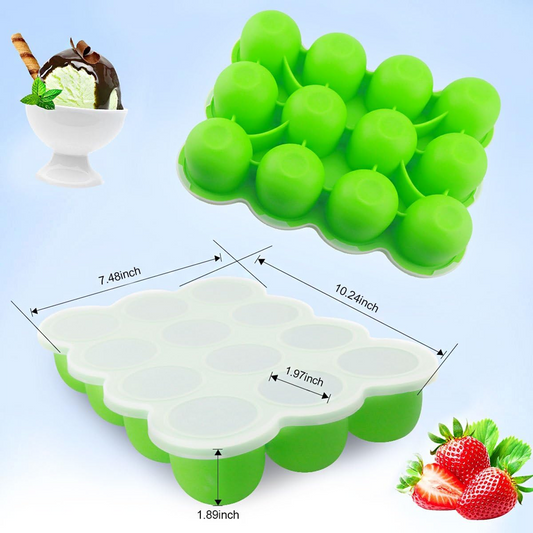 Fresh Foods Silikon-Gefrierform für Lebensmittel 10 x 60 ml