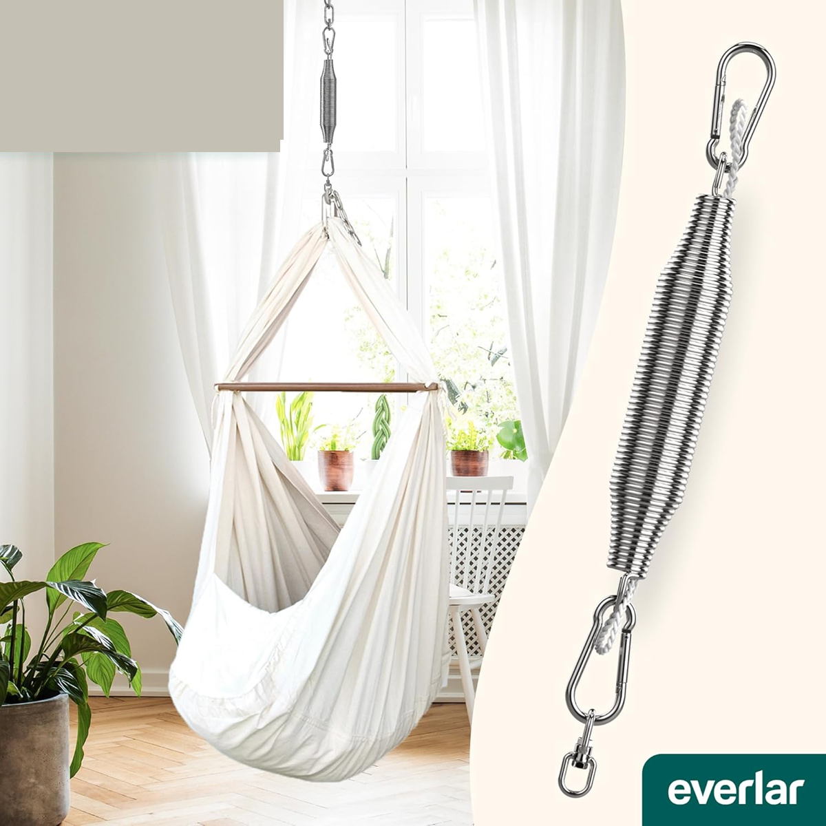 EVERLAR muelle para columpio de cuna y hamaca para bebé 15 kg