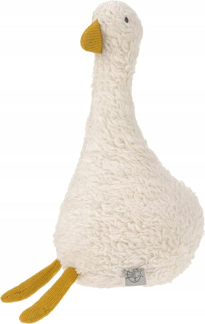 LASSIG Gęś cyfrowa pozytywka przytulanka z głośnikiem Bluetooth 22 cm, biało-żółta, 2 m+