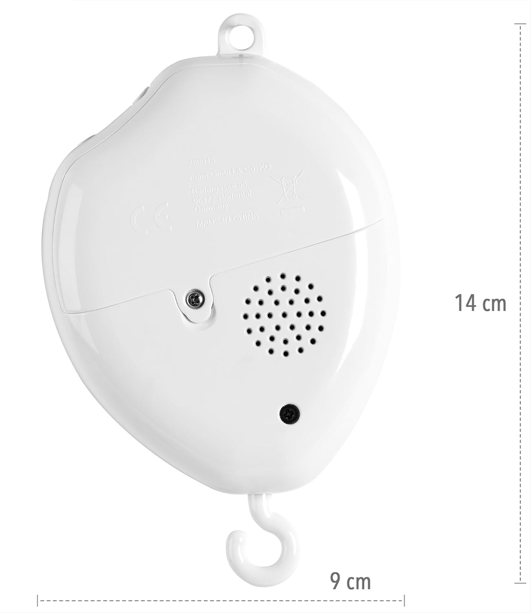 FEHN MP3 caja de música con luz nocturna para móvil de cuna + tarjeta de 128 Mb