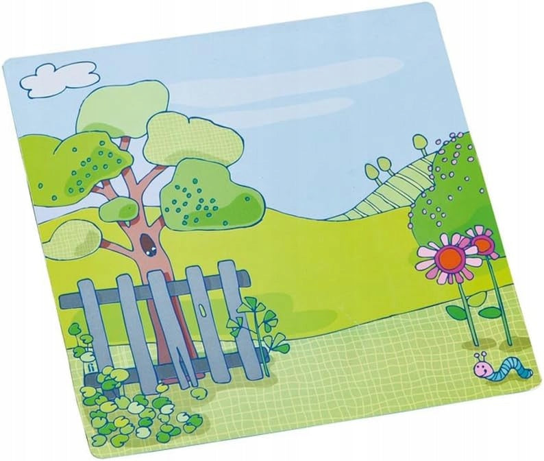 HABA układanka magnetyczna Ubierz Lilli 4 tła 54 magnesy, kolorowe tło ogrodu do zabawy