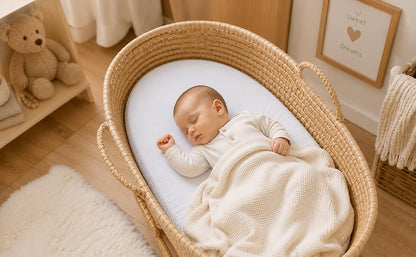 BABYPREM σεντόνι με λάστιχο για καλάθι Μωυσή 76x28 εκ. x2