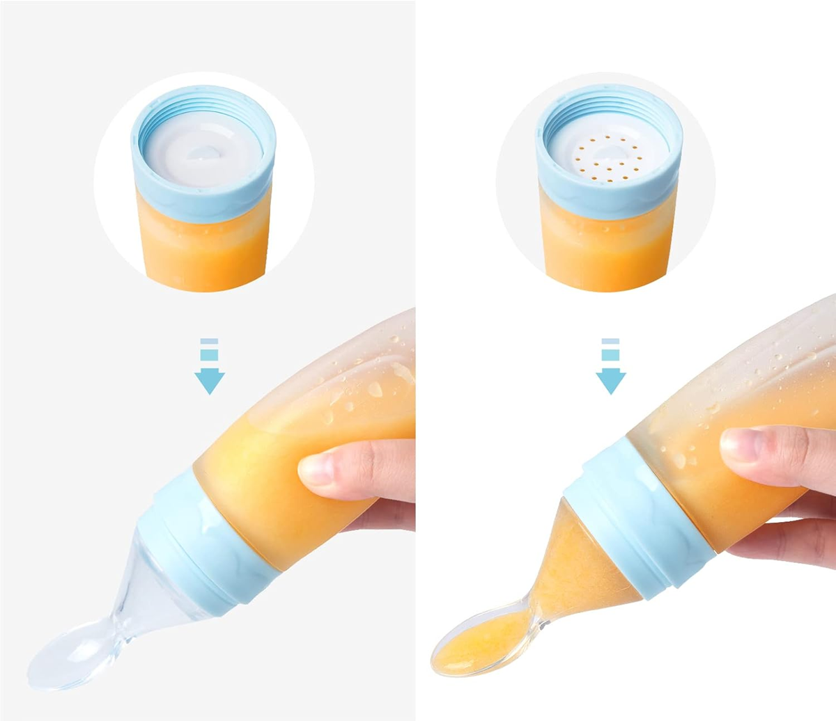 TERMICHY cuchara de silicona con dispensador 90 ml 2 unidades
