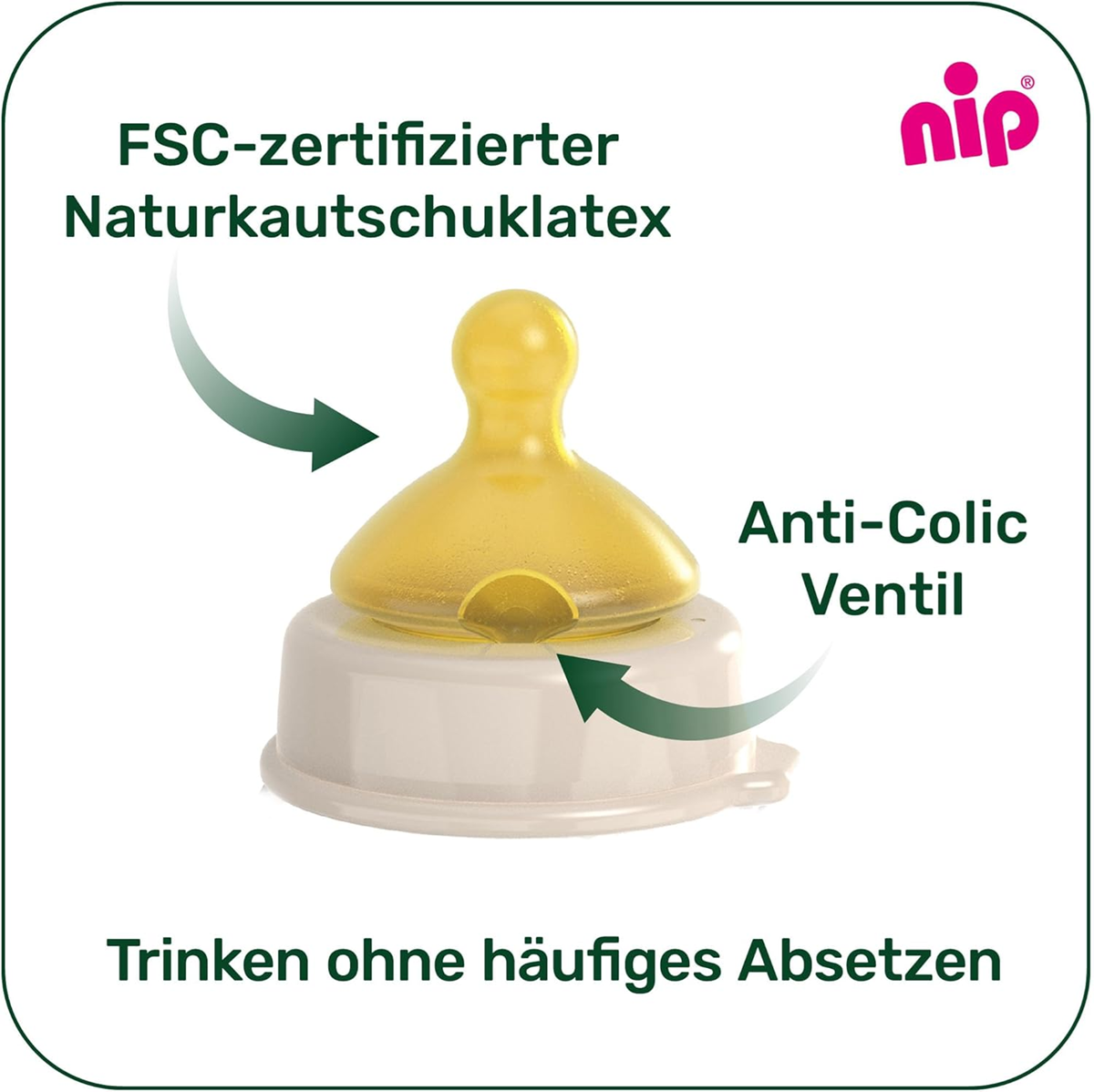 NIP Cherry Green cucelj za stekleničko M 0+ x2 LATEX