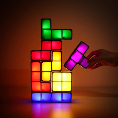 JUSTUP The Magic Block LED nočna lučka 7 elementov 7 barv TETRIS
