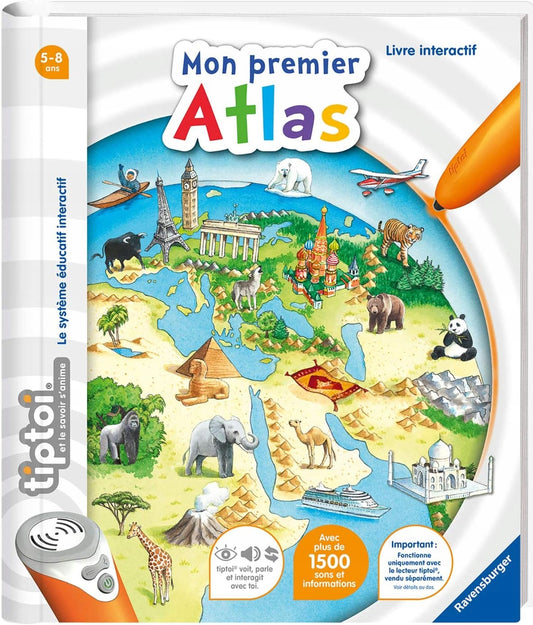 RAVENSBURGER TIPTOI atlas voor de interactieve pen FRANSE VERSIE