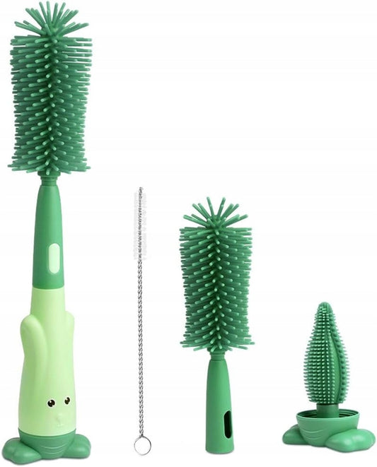 VICLOON 3 in 1 spazzole in silicone per la pulizia di biberon, tettarelle e cannucce 28cm