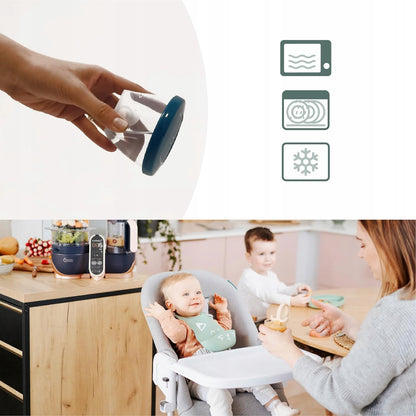 BABYMOOV Babybols pojemniki 6 x 180 ml, hermetyczne, transparentne pojemniki do przechowywania i mrożenia żywności