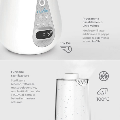 NUVITA calientabiberones esterilizador descongelador 4 en 1