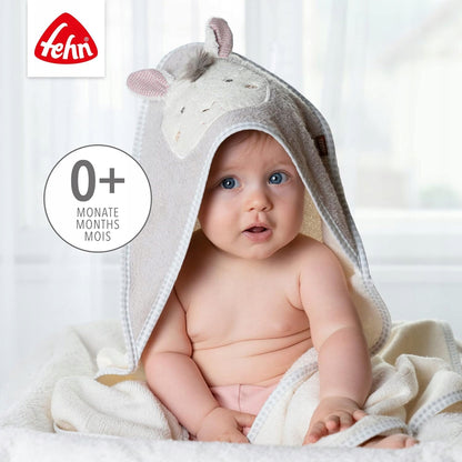 FEHN Peru Toalla con capucha 80x80 cm para bebés de algodón