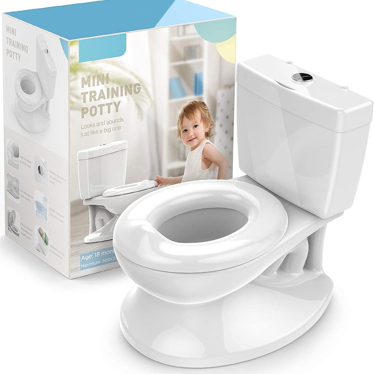 ADOVEL Töpfchen Meine erste Toilette SOUND