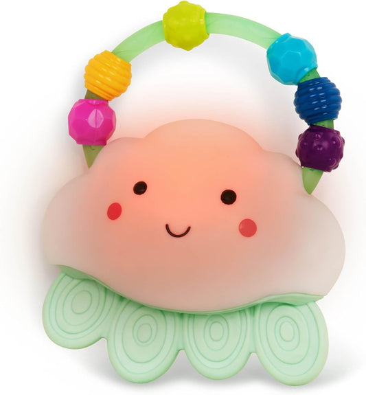 B.TOYS Rain-Glow Squeeze silikonska lučka z grizalom OBLAK 11x13 cm