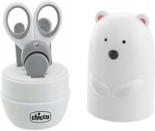 CHICCO komplet za otroško manikiro s 5 elementi + organizator POLARNI MEDVED