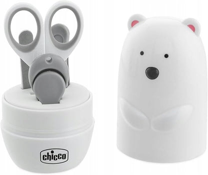 CHICCO komplet za otroško manikiro s 5 elementi + organizator POLARNI MEDVED