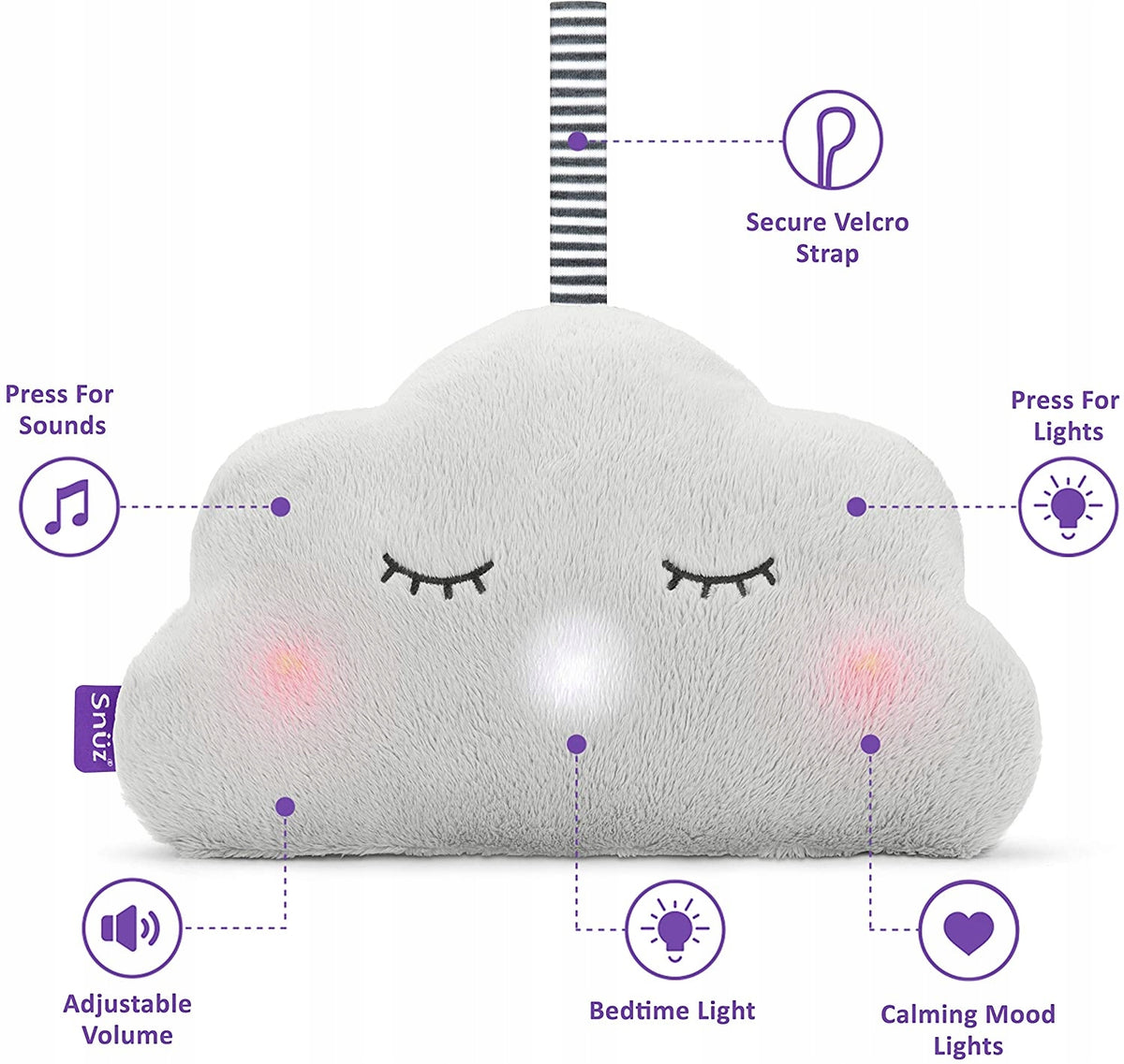 SNUZcloud Wolke EINSCHLAFHILFE Rauschen HERZSCHLAG